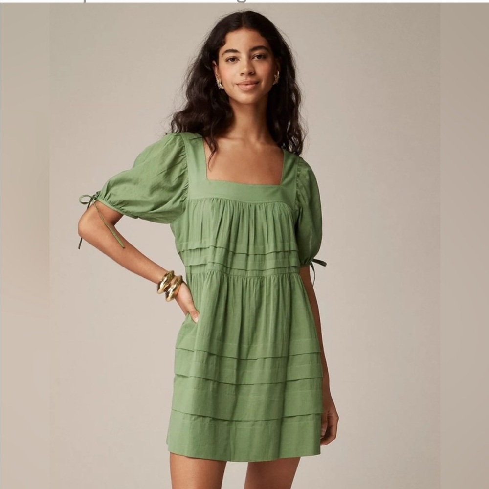 Green Mini Dress JCrew